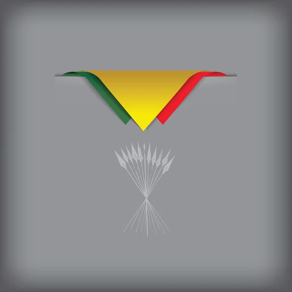 Szimbolikus zászló Kongói Köztársaság — Stock Vector