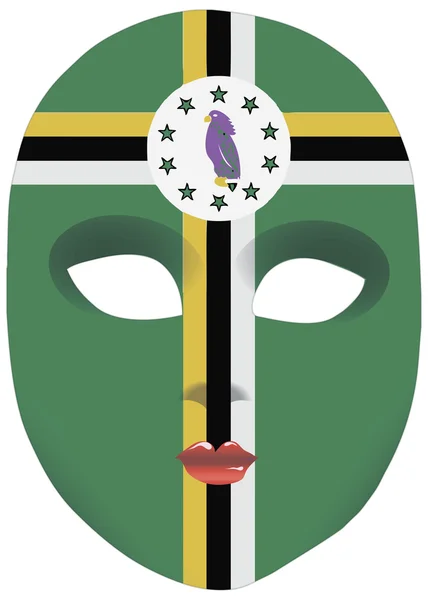 Dominica mask — Stock Vector