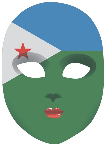 Máscara de Yibuti — Vector de stock