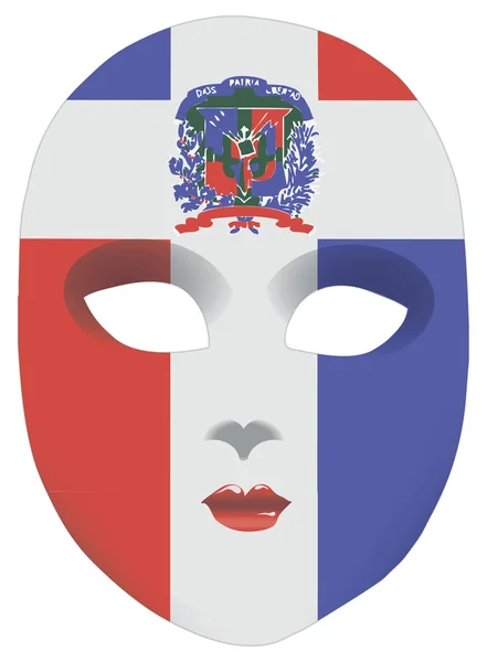 Masque République dominicaine — Image vectorielle