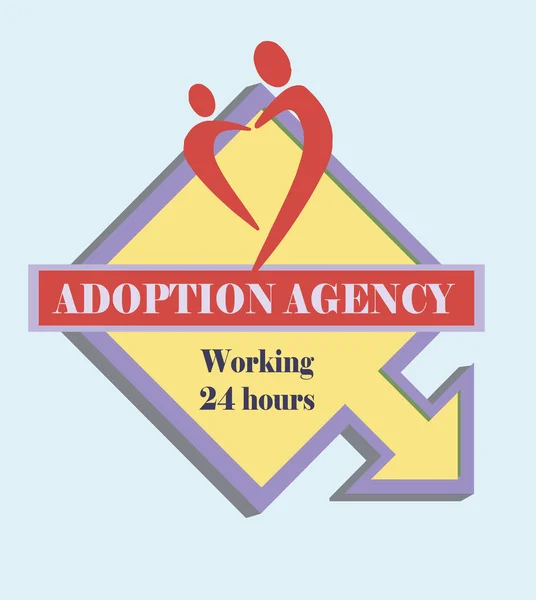 Firme agencia de adopción — Vector de stock
