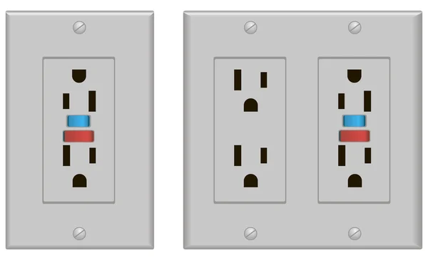 Sockets US version with fuse — Stock Vector