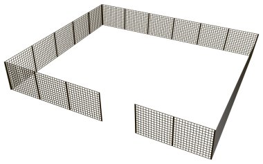 Open rectangular fence clipart