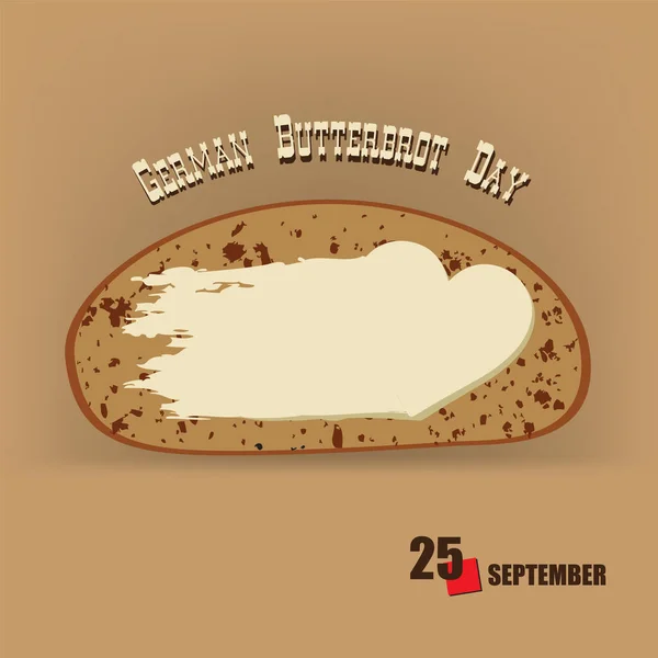 Kalender Evenement Wordt Gevierd September Duitse Butterbrot Day — Stockvector