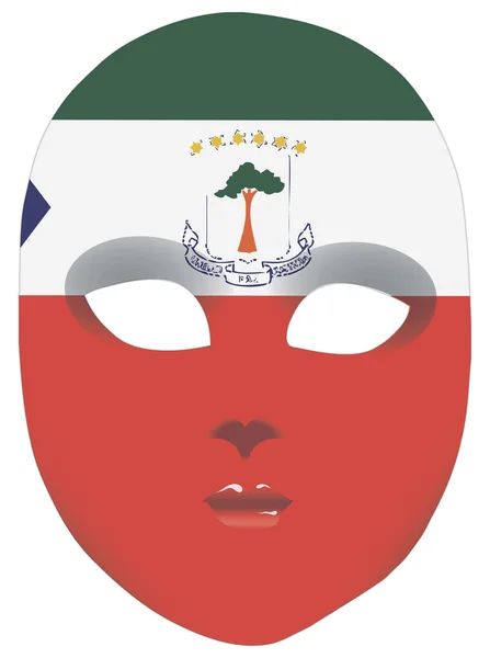マスク赤道ギニアを抽象化します。 — ストックベクタ