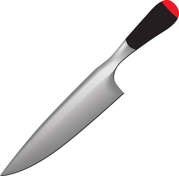 Couteau Cuisine Créatif Avec Poignée Larme Illustration Vectorielle — Image vectorielle