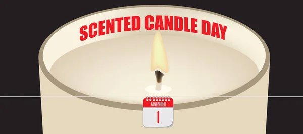イベントのためのカード11月の日 香りのキャンドルの日 — ストックベクタ