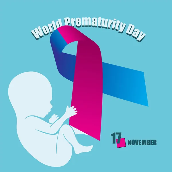 Calendar Event Celebrated November World Prematurity Day — Stock Vector