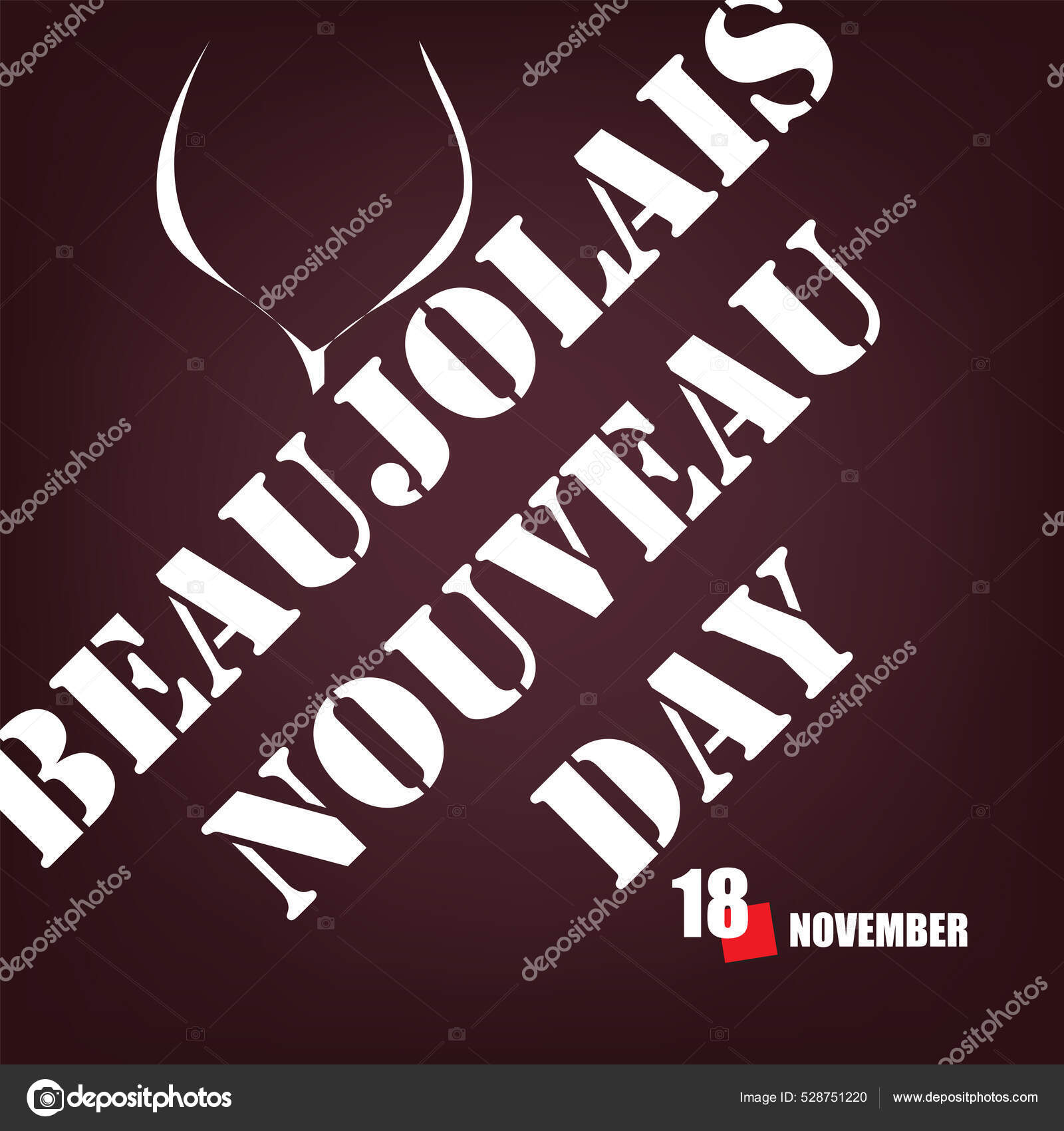 Calendar Event Celebrated November Beaujolais Nouveau Day Stock Vector