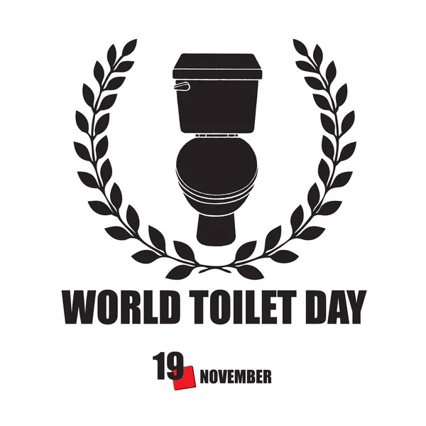 カレンダーイベントは11月に祝われます 世界トイレの日 — ストックベクタ