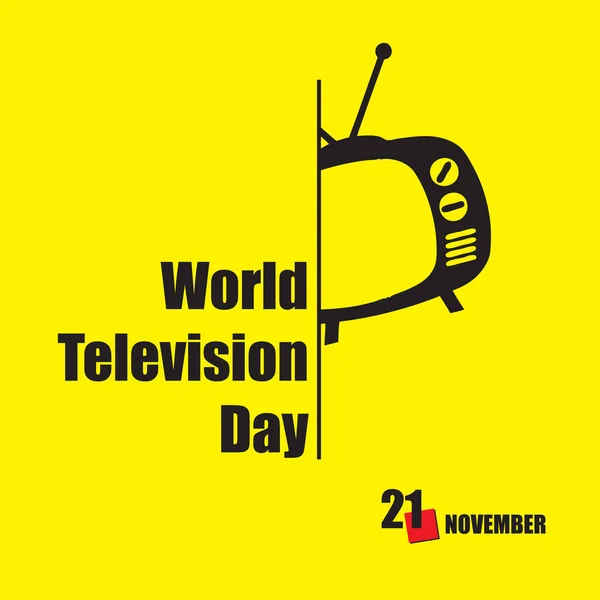 Het Kalenderevenement Wordt Gevierd November Wereld Televisie Dag — Stockvector