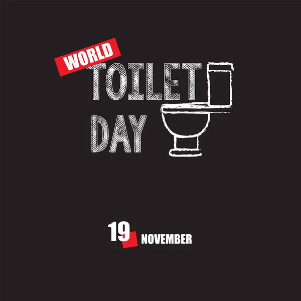 Takvim Etkinliği Kasım Ayında Kutlanır Dünya Tuvalet Günü — Stok Vektör