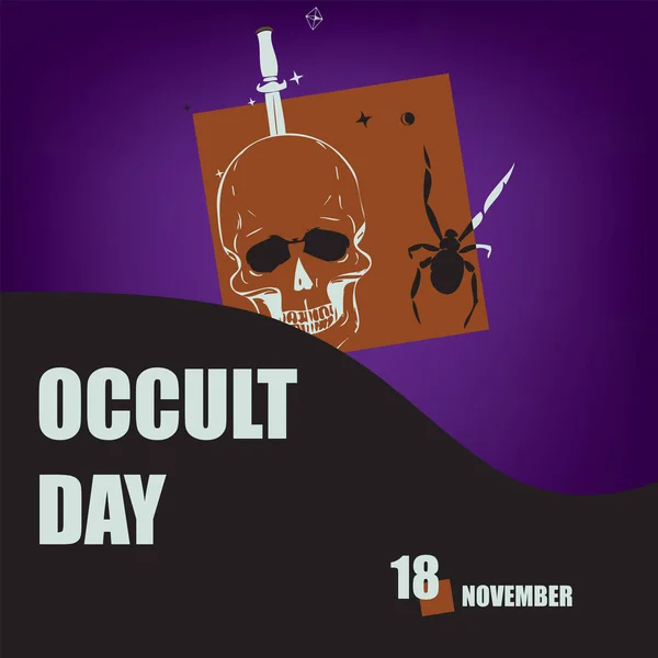 Het Kalenderevenement Wordt Gevierd November Occulte Dag — Stockvector