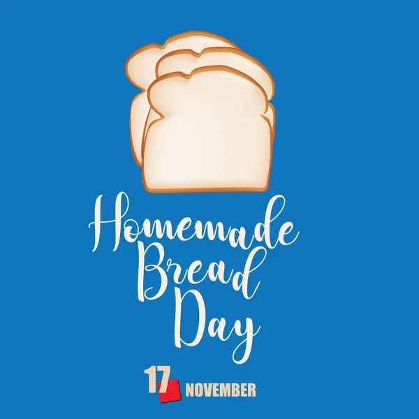 Acara Kalender Dirayakan Pada Bulan November Hari Roti Homemade - Stok Vektor