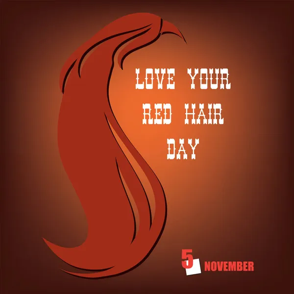 Calendar Event Celebrated November Love Your Red Hair Day — Stock Vector