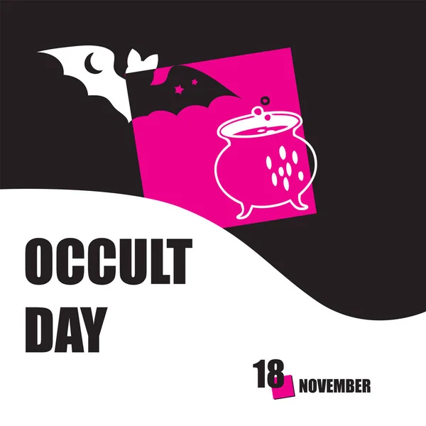 Het Kalenderevenement Wordt Gevierd November Occulte Dag — Stockvector
