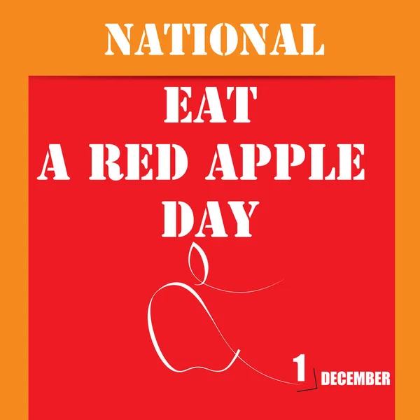Das Kalenderereignis Wird Dezember Gefeiert Eat Red Apple Day — Stockvektor