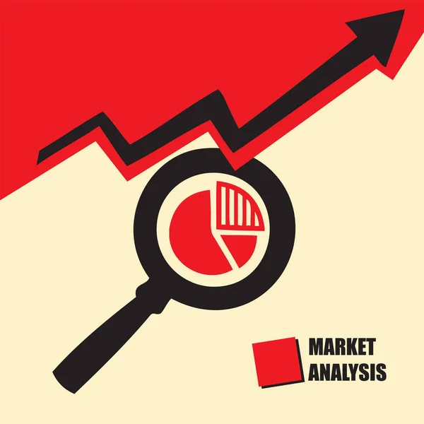 Плакат Підприємств Займаються Аналізом Ринку Векторні Ілюстрації — стоковий вектор