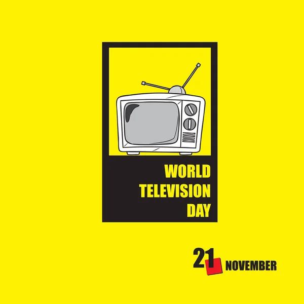 Kalenderevenemanget Firas November World Television Day — Stock vektor