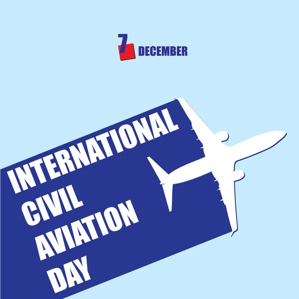 Evento Calendário Comemorado Dezembro Dia Internacional Aviação Civil — Vetor de Stock