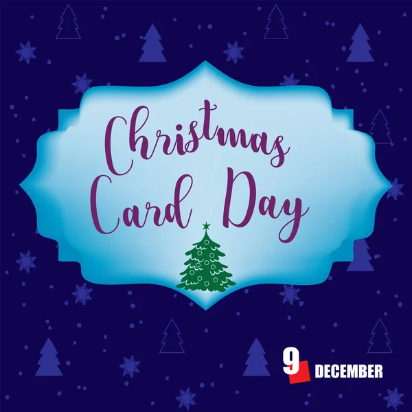 Evento Del Calendario Celebra Diciembre Navidad Card Day — Archivo Imágenes Vectoriales