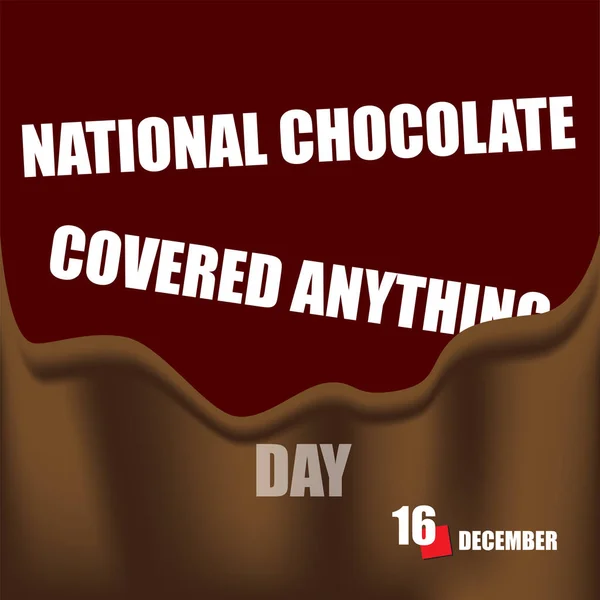 Evento Calendario Celebra Nel Mese Dicembre Cioccolato Coperto Nulla Giorno — Vettoriale Stock