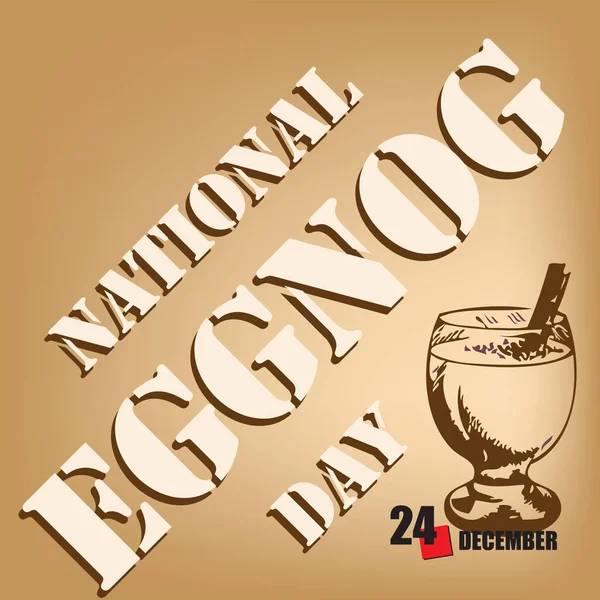 Calendar Event Celebrated December National Eggnog Day — 图库矢量图片