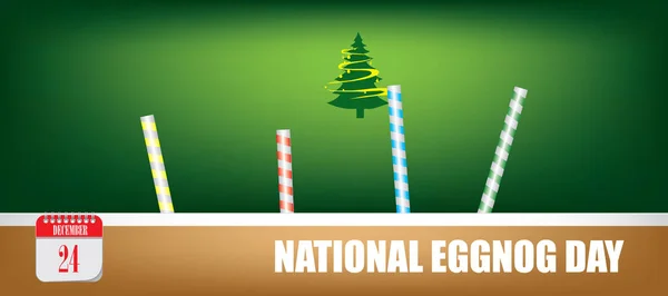 Card Event December Day National Eggnog Day — стоковий вектор