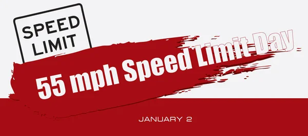 Karte Für Veranstaltung Januartag Mph Speed Limit Day — Stockvektor