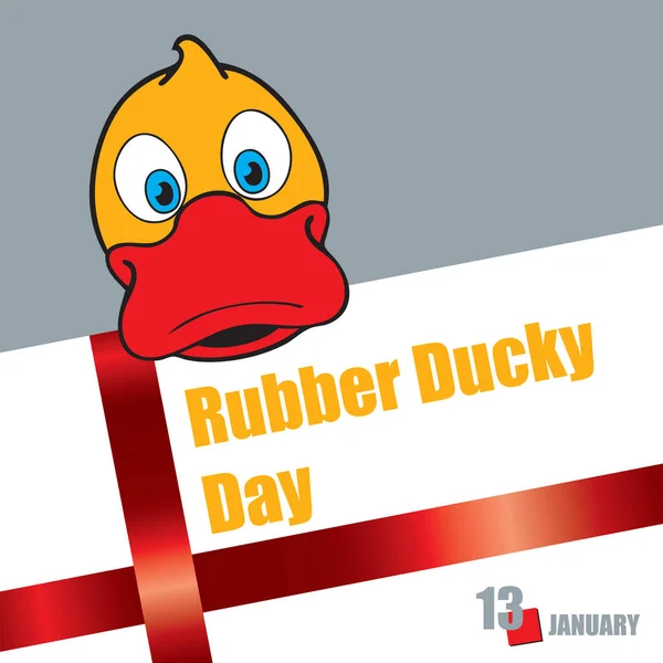 Calendar Event Celebrated January National Rubber Ducky Day — Archivo Imágenes Vectoriales