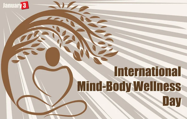 Kalendarium Händelse Från Serien Medicin Och Hälsa International Mind Body — Stock vektor