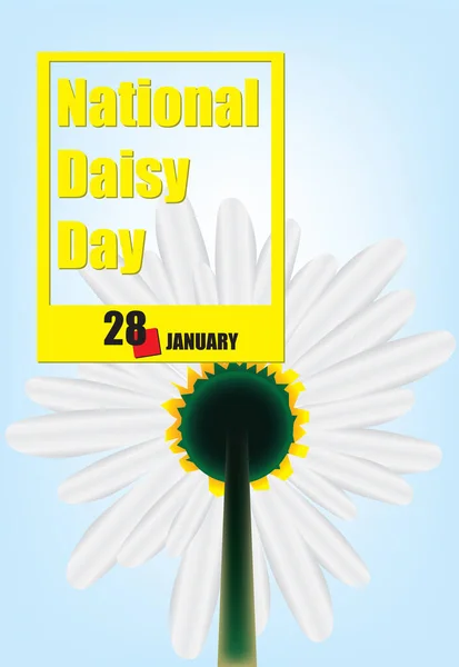 Naptár Esemény Sorozat Növények Természet National Daisy Day — Stock Vector