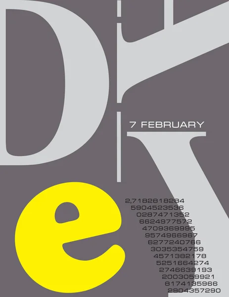 Affiche Voor Het Februari Evenement Day — Stockvector