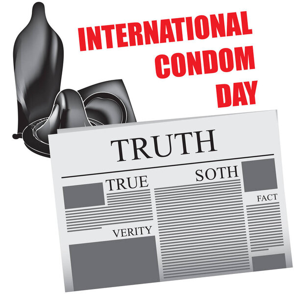 Newspaper page for the holiday - International Condom Day