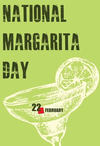 Wydarzenie Kalendarzowe Cyklu Branża Winiarska Narodowy Dzień Margarity — Wektor stockowy