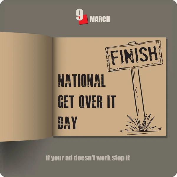 Albüm Mart Yayımlandı National Get Day — Stok Vektör