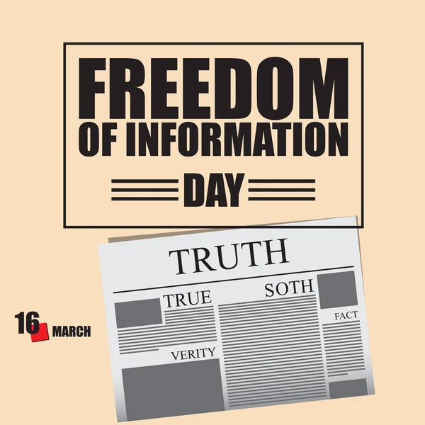 Page Journal Pour Fête Journée Liberté Information — Image vectorielle