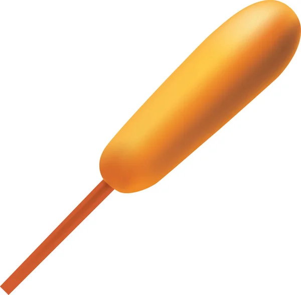 Nourriture Traditionnelle Rue Corn Dog Illustration Vectorielle — Image vectorielle