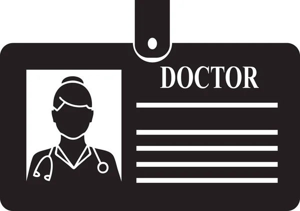 Carta Identità Medico Caricatore Illustrazione Vettoriale — Vettoriale Stock