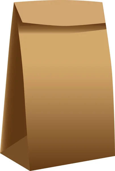 Μια Χάρτινη Σακούλα Που Χρησιμοποιείται Παραδοσιακά Για Μεταφορά Γεύματος Στη — Διανυσματικό Αρχείο