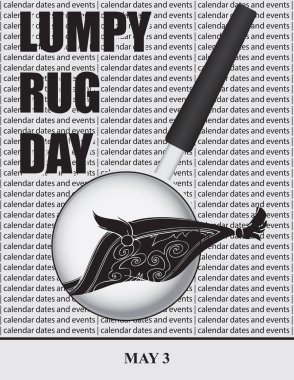 Mayıs ayındaki takvim tarihleri ve olayları için yaratıcı illüstrasyon - Lumpy Rug Day