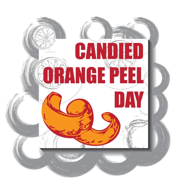 Εκδήλωση Γιορτάζεται Μάιο Καραμέλα Πορτοκάλι Peel Day — Διανυσματικό Αρχείο