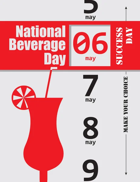 Make Your Choice Choose National Beverage Day Mayl Vector Poster — Wektor stockowy