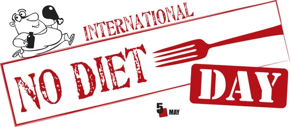 Stamped Text May Event International Diet Day — Vetor de Stock