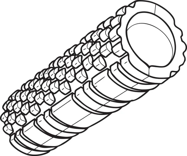 健身和按摩用运动工具 泡沫滚筒 — 图库矢量图片