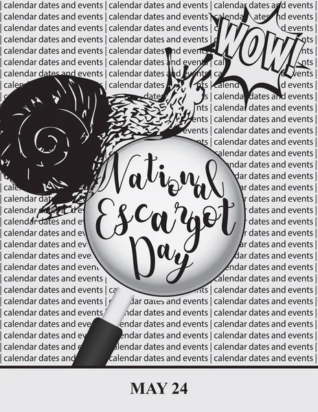 5月のカレンダーの日付とイベントのための創造的なイラスト National Escarget Day — ストックベクタ