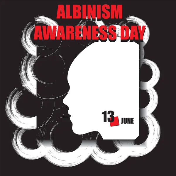 Événement Calendrier Est Célébré Juin Journée Sensibilisation Albinisme — Image vectorielle