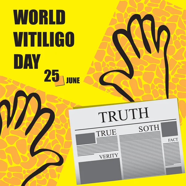 Newspaper Page Event World Vitiligo Day — Stock vektor