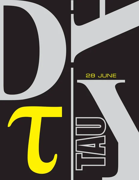 Affiche Voor Het Juni Evenement Tau Day — Stockvector