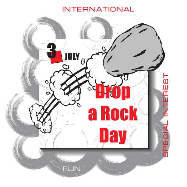 Événement Calendrier Est Célébré Juillet Drop Rock Day — Image vectorielle